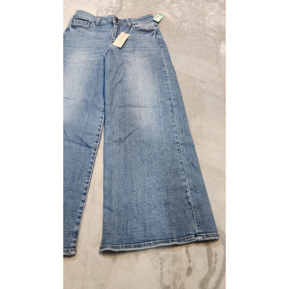 Just USA Womens Indigo Blue 30/10 Palmers Slim Double Button Wide Leg Jeans NWT - Picture 7 of 15